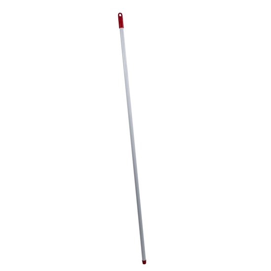 Bezemsteel metaal wit 140cm