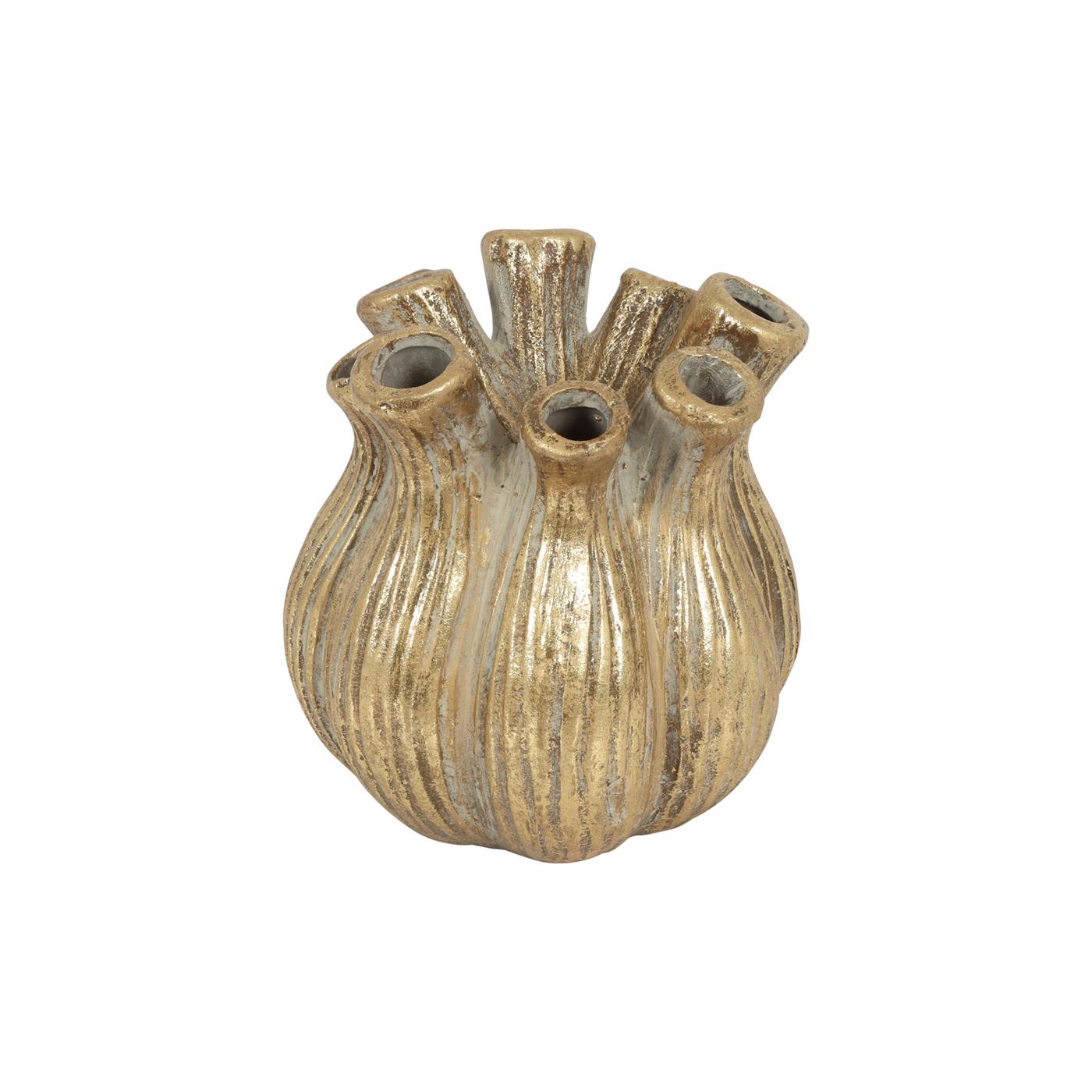 tulpenvaas bol S goud 13x13x13cm