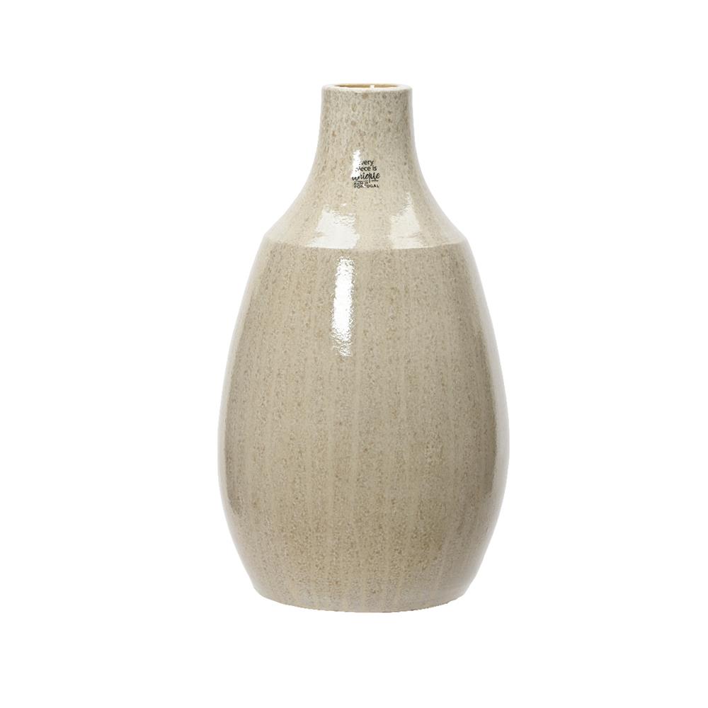 Vaas terracotta h28cm beige