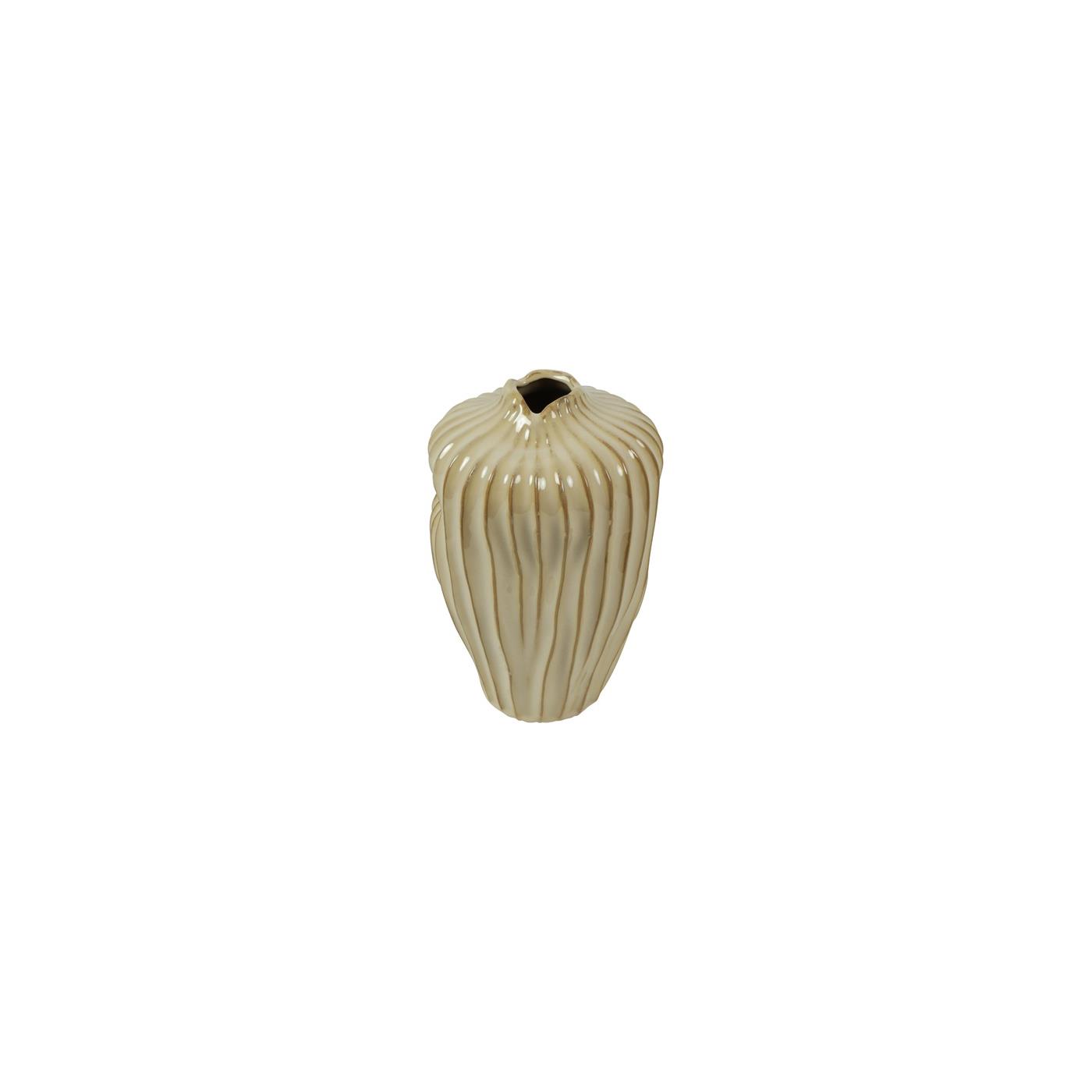 Vaas crème aardewerk H30cm