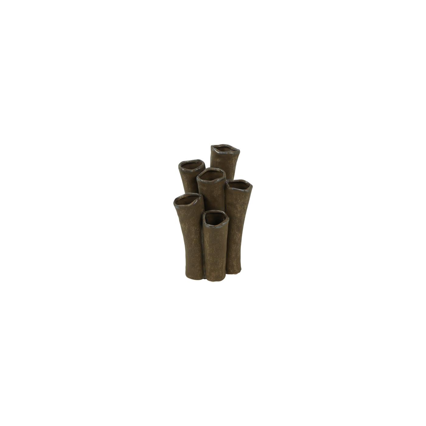 Vaas bruin aardewerk H20,5cm