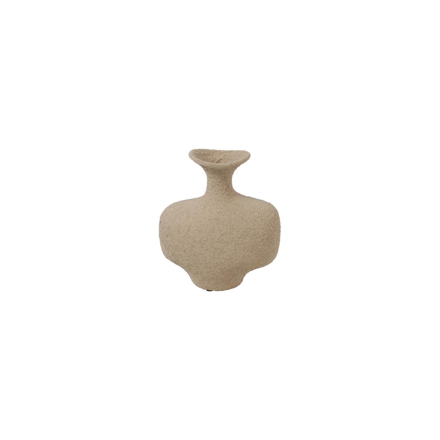Vaas taupe aardewerk H20cm