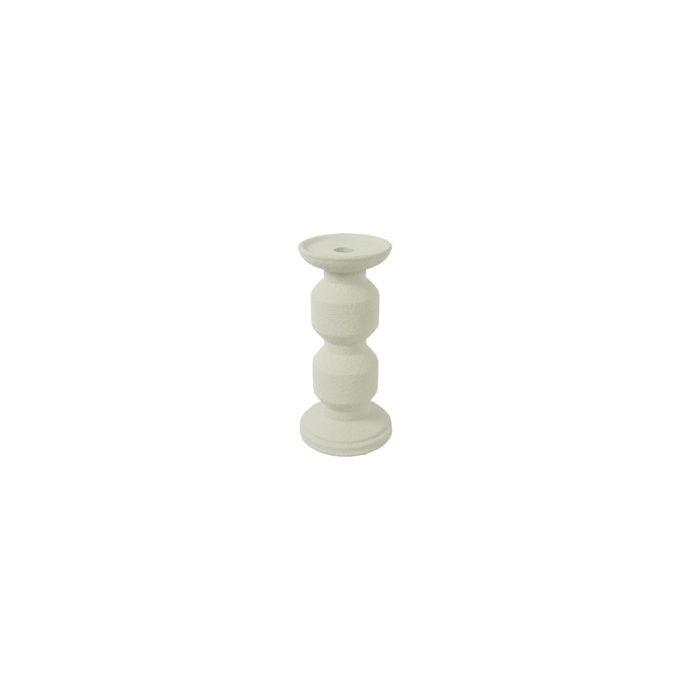 Kandelaar crème aardewerk H25cm