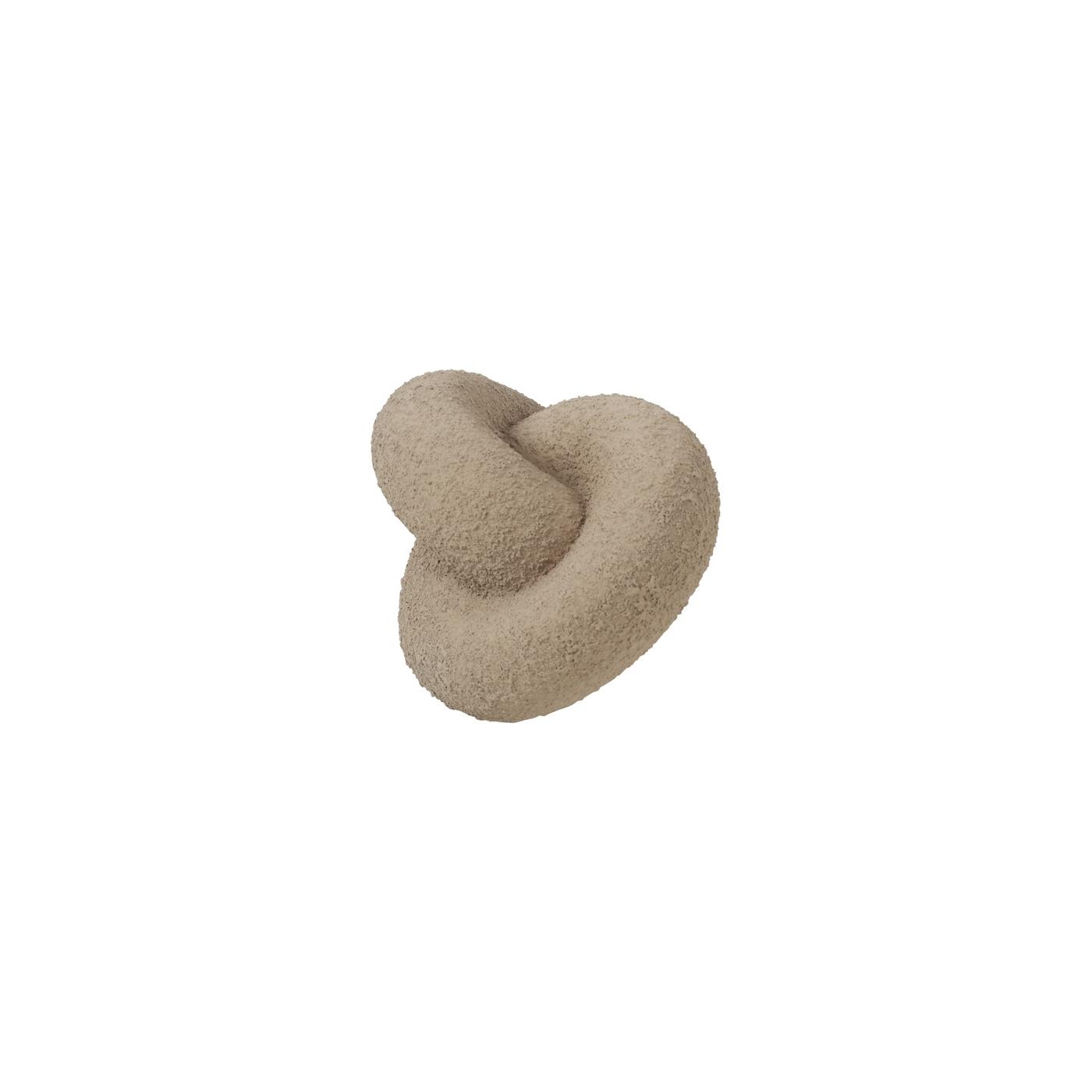 Beeld abstract taupe aardewerk H10cm
