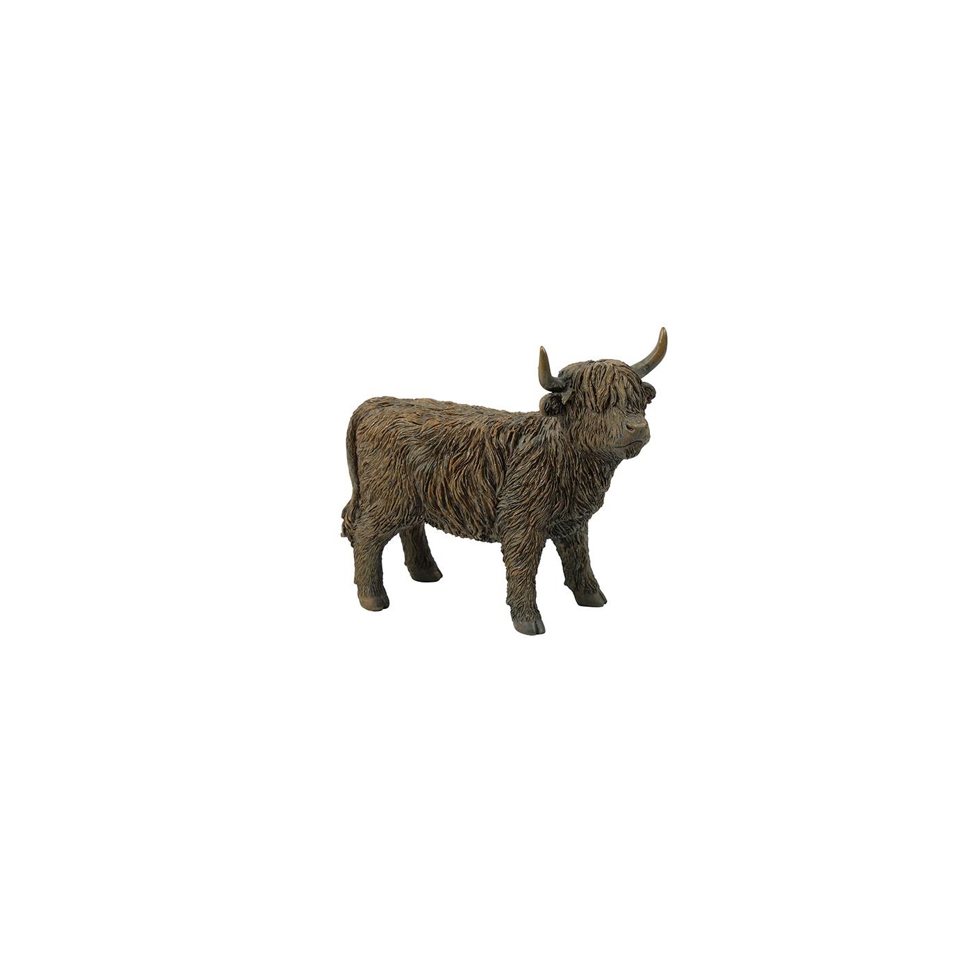 Beeld Schotse hooglander bruin H16cm