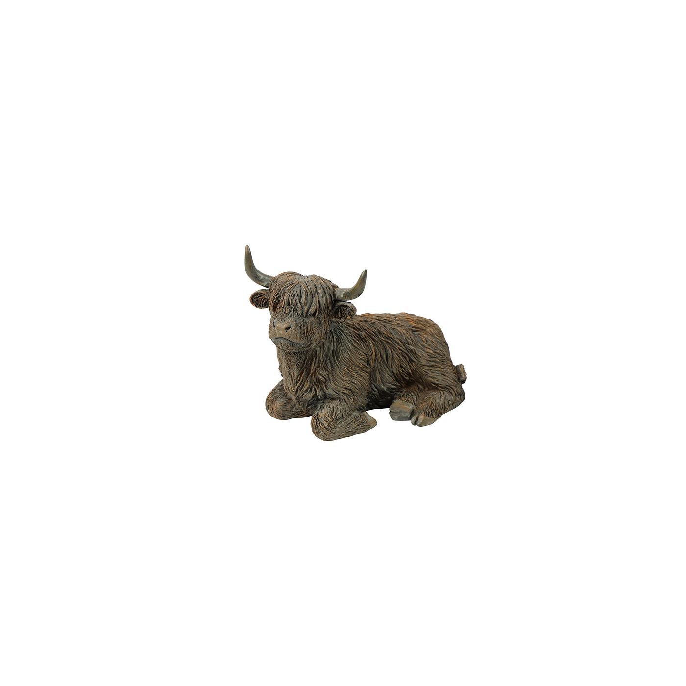 Beeld Schotse hooglander bruin H12cm