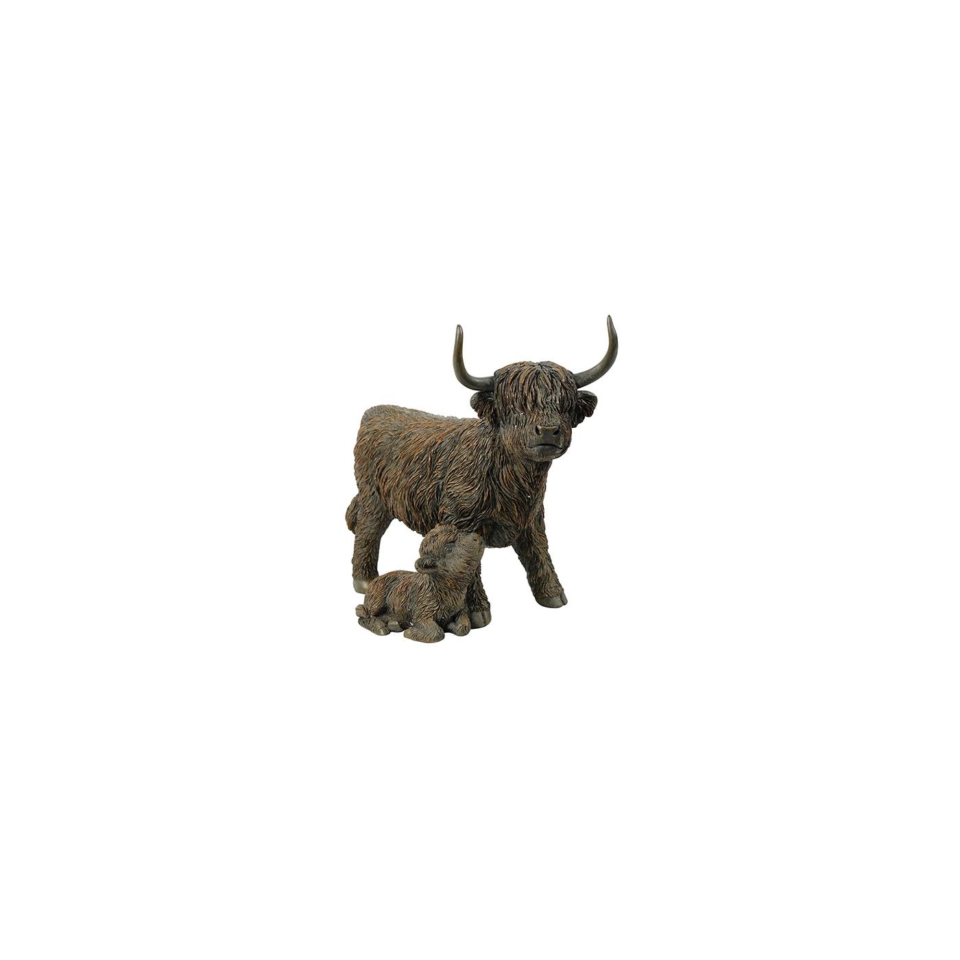 Beeld Schotse hooglander bruin 29x15,5cm