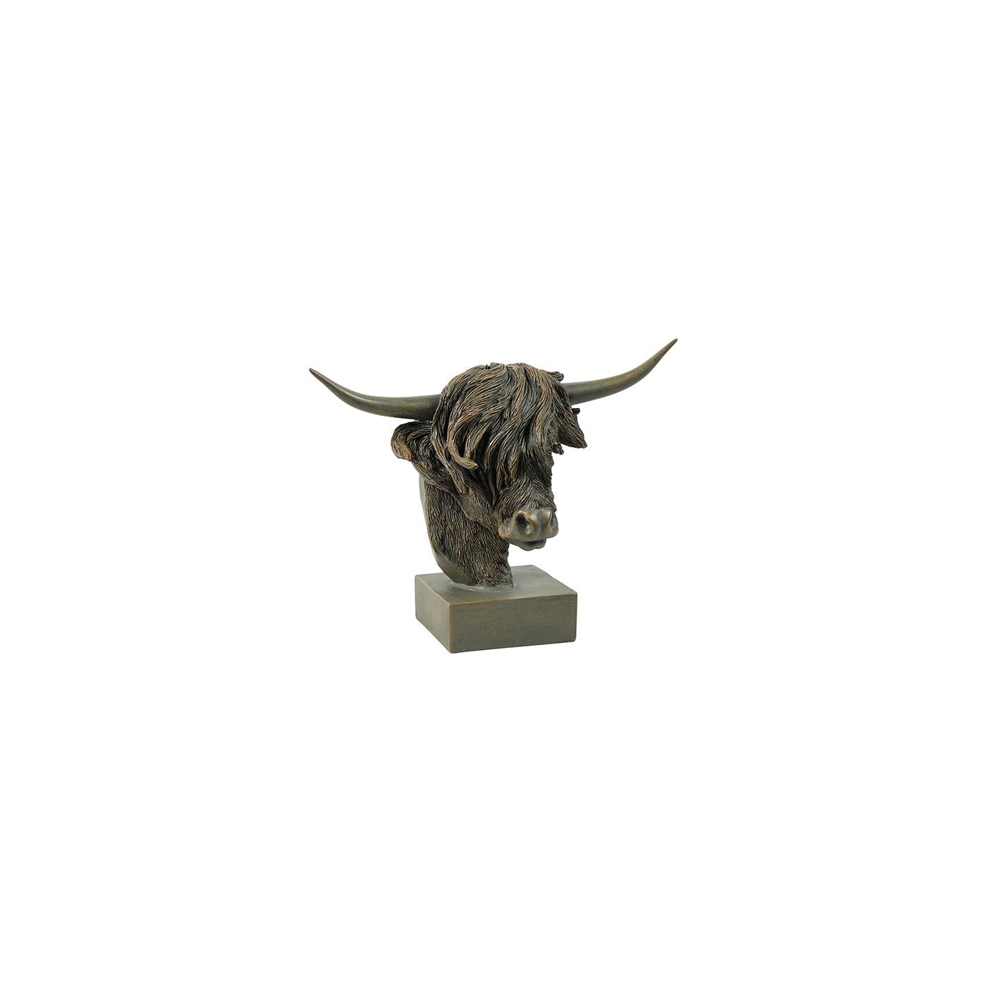Beeld Schotse hooglander bruin H33cm