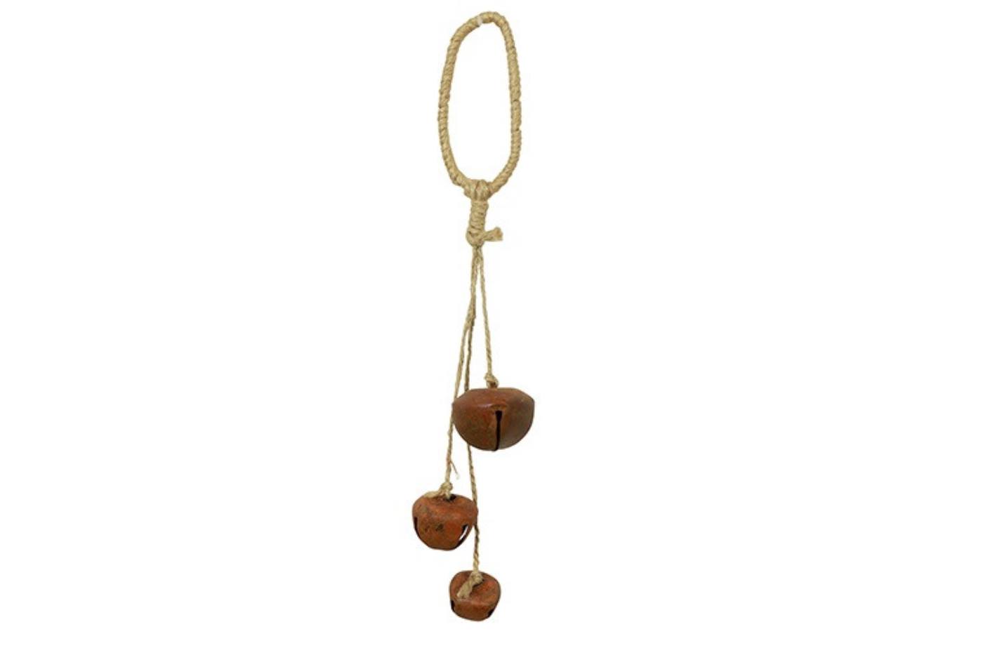 Kersthanger bellen roest metaal 40cm