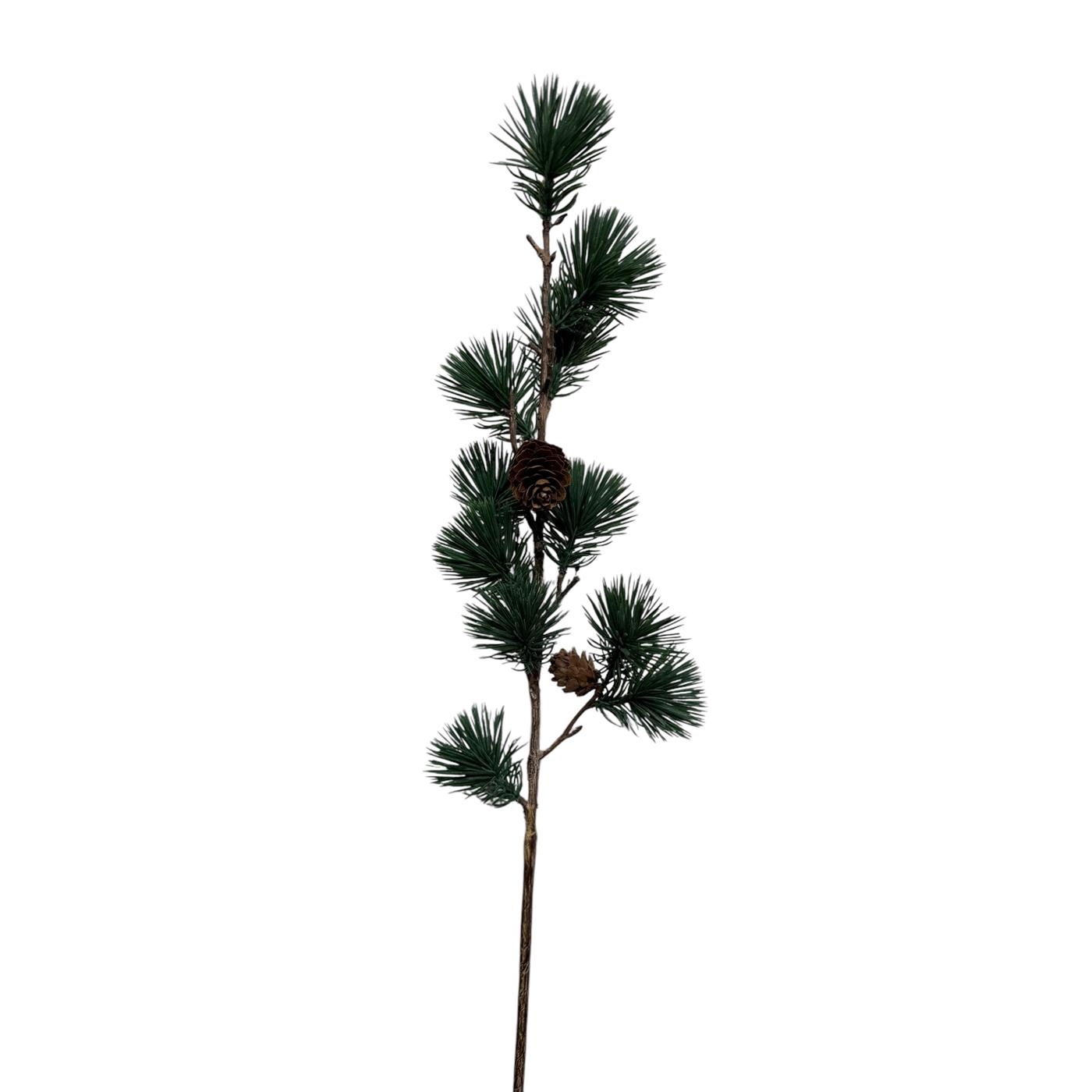 Kunsttak Ceder dennenappel 66 cm grijs