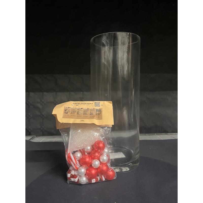Vaas met waterparels en Candy  h25cm