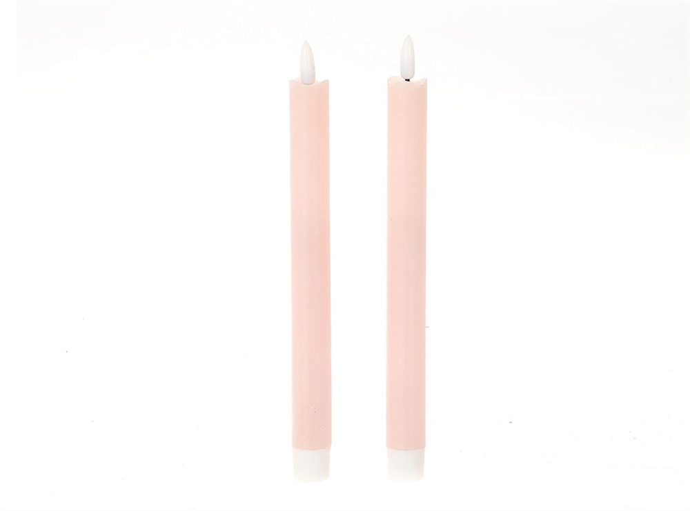 Dinerkaars LED vlam 24.5cm roze