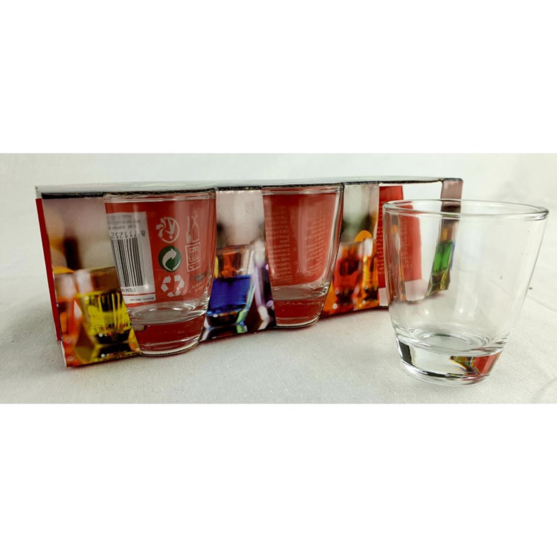 Alpina shotglazen 6 stuks - borrelglaasjes 45ml - vaatwasmachinebestendige glazen - doorzichtig - glas