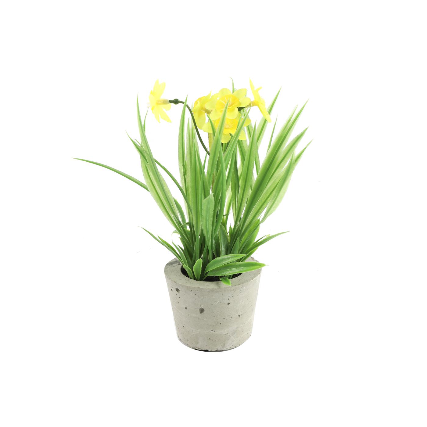 Kunstplant Narcissus geel L10B10H21cm