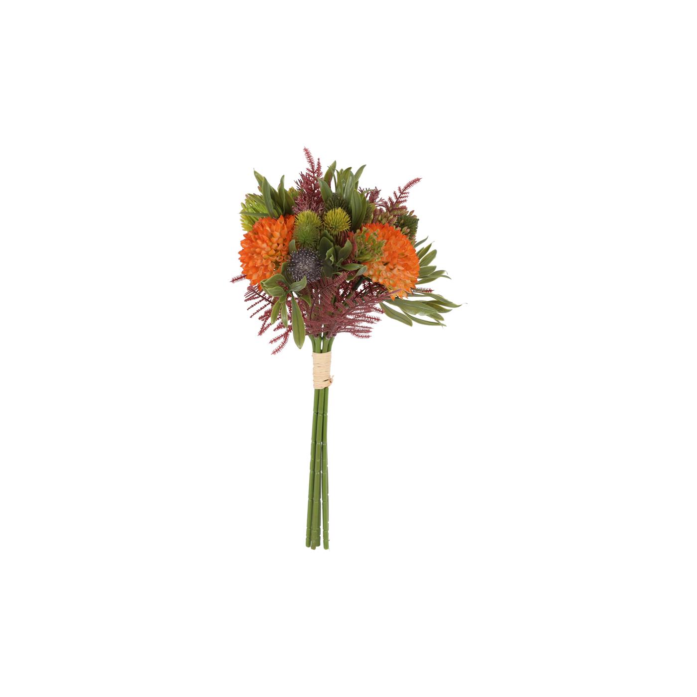 Kunstboeket Dhalia mix oranje H25cm