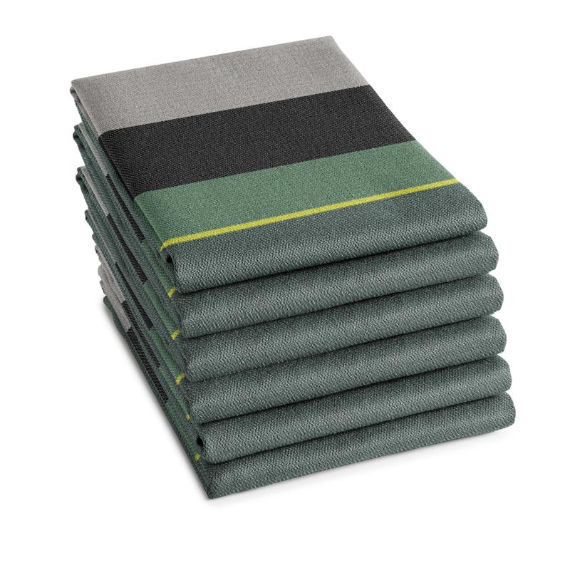 DDDDD Theedoek Rico 60x65cm groen 6st