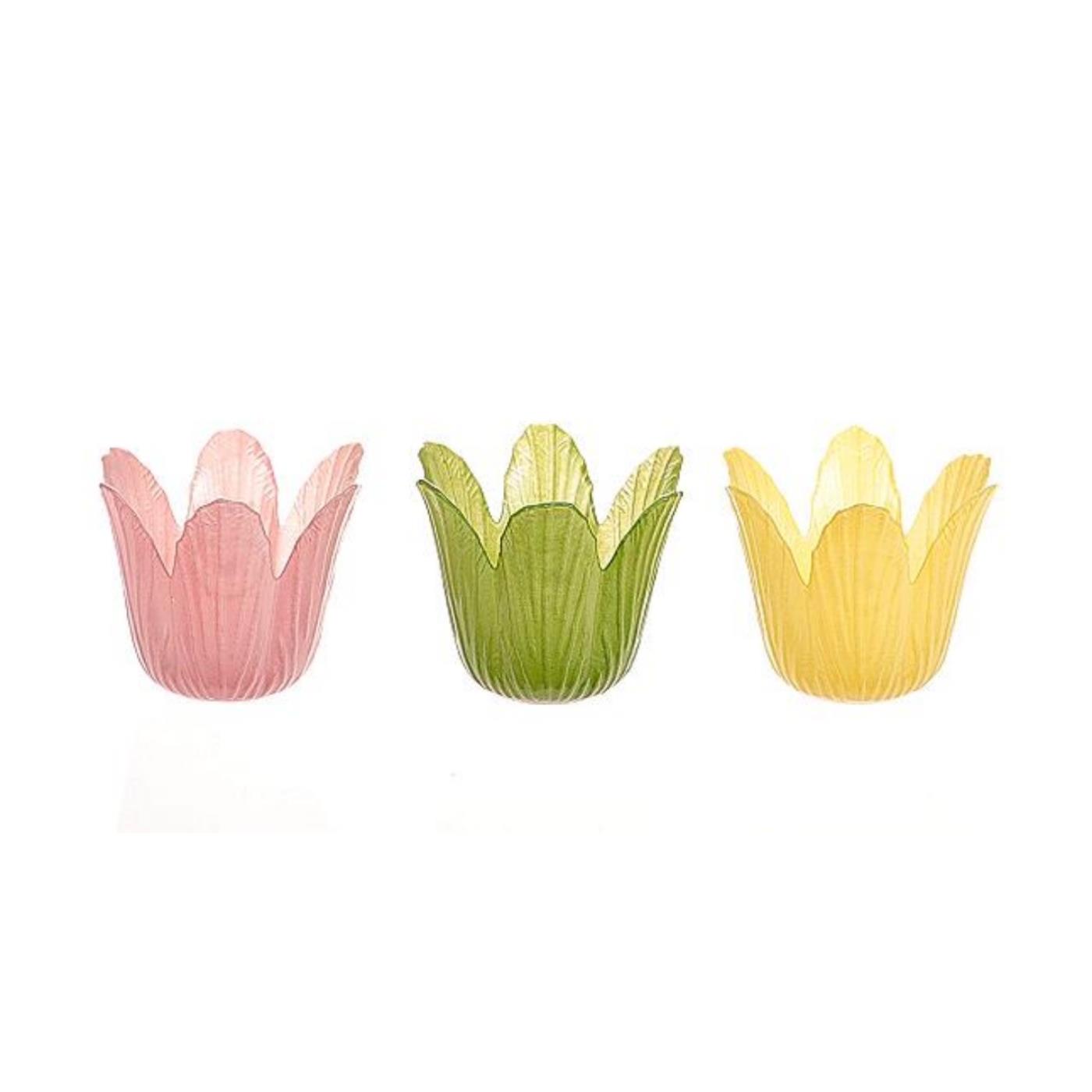 Waxinelichthouder tulp Ø5,5xH7,5cm