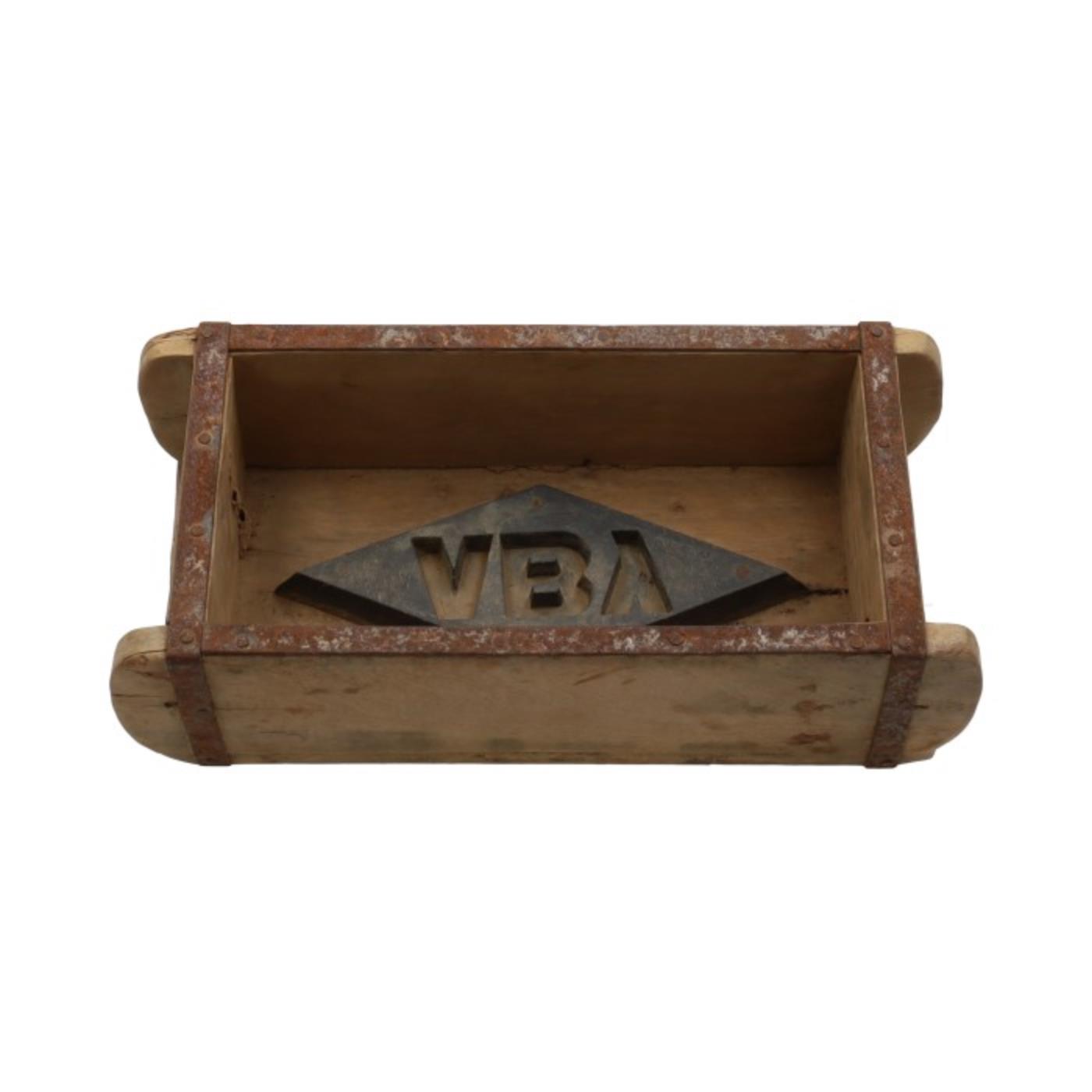 Plantenbak baksteenmal hout 32x15x10cm