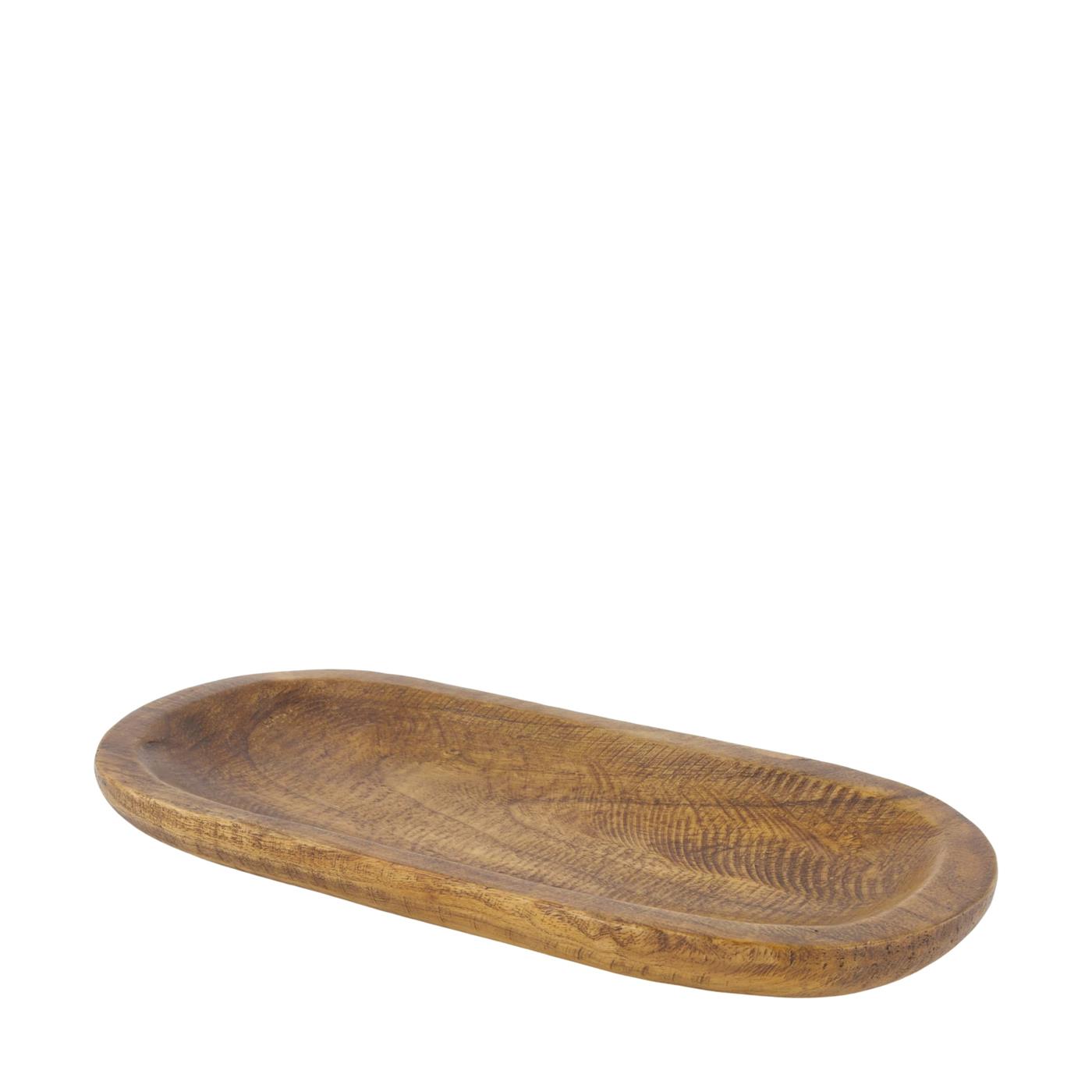 Dienblad ovaal hout 38x18x3cm