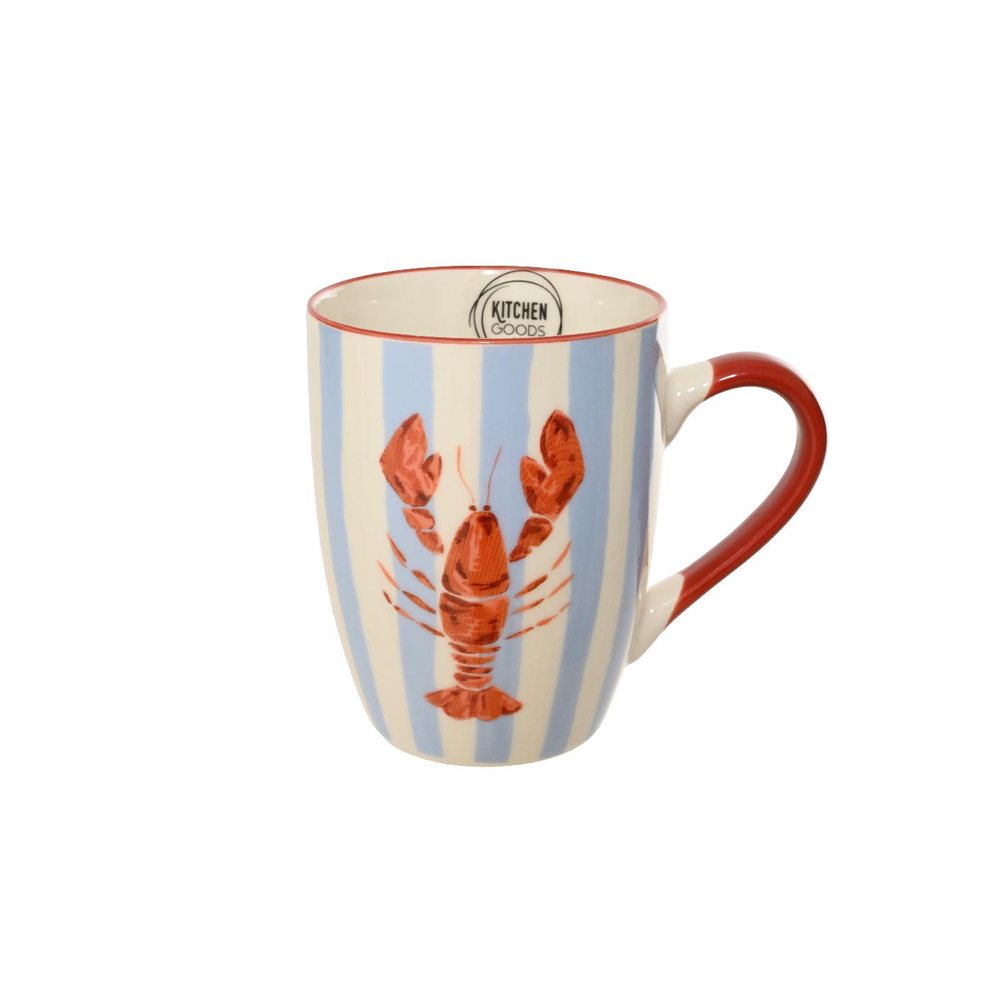 Mok Kreeft porselein 11,7x8x10,3cm