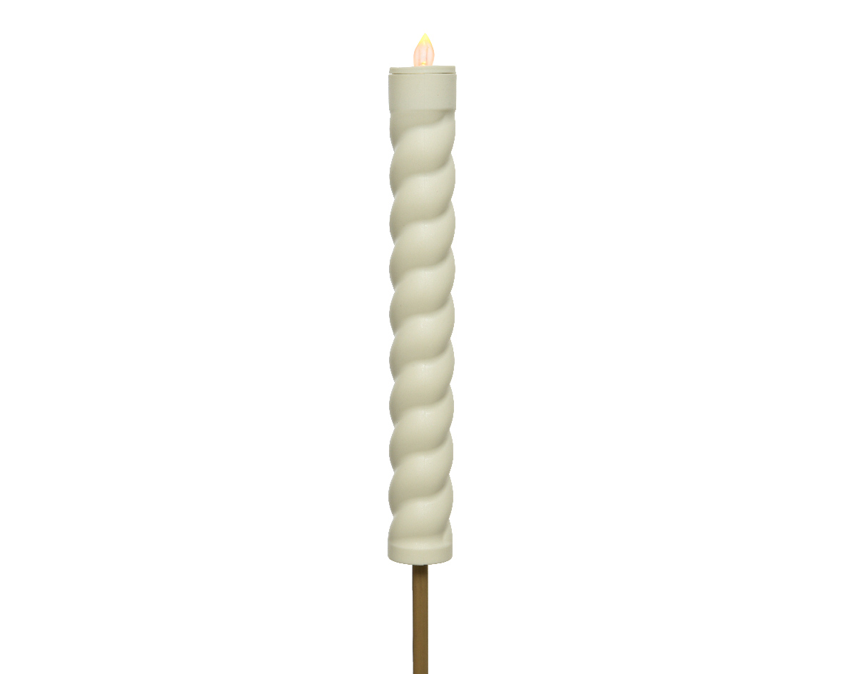 Solar fakkel swirl dia4-H90cm wit