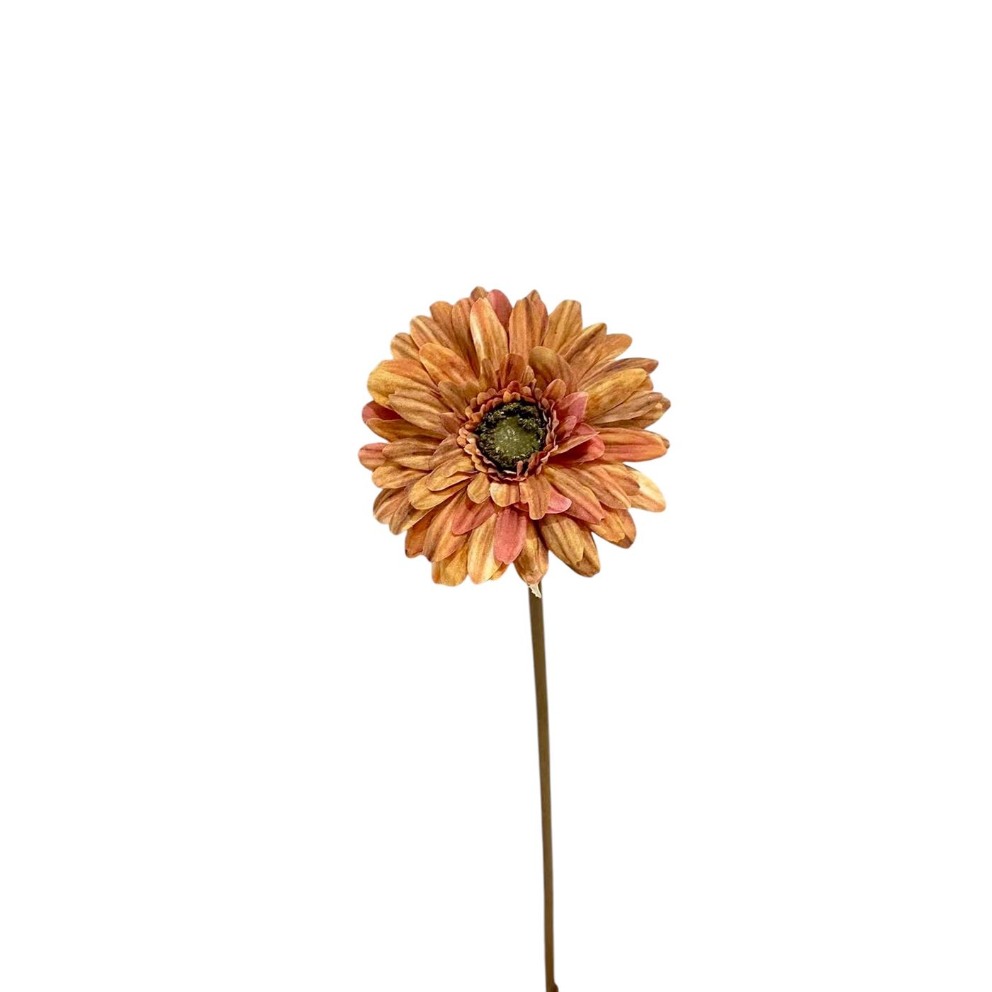 Kunstbloem Gerbera 50cm oranje