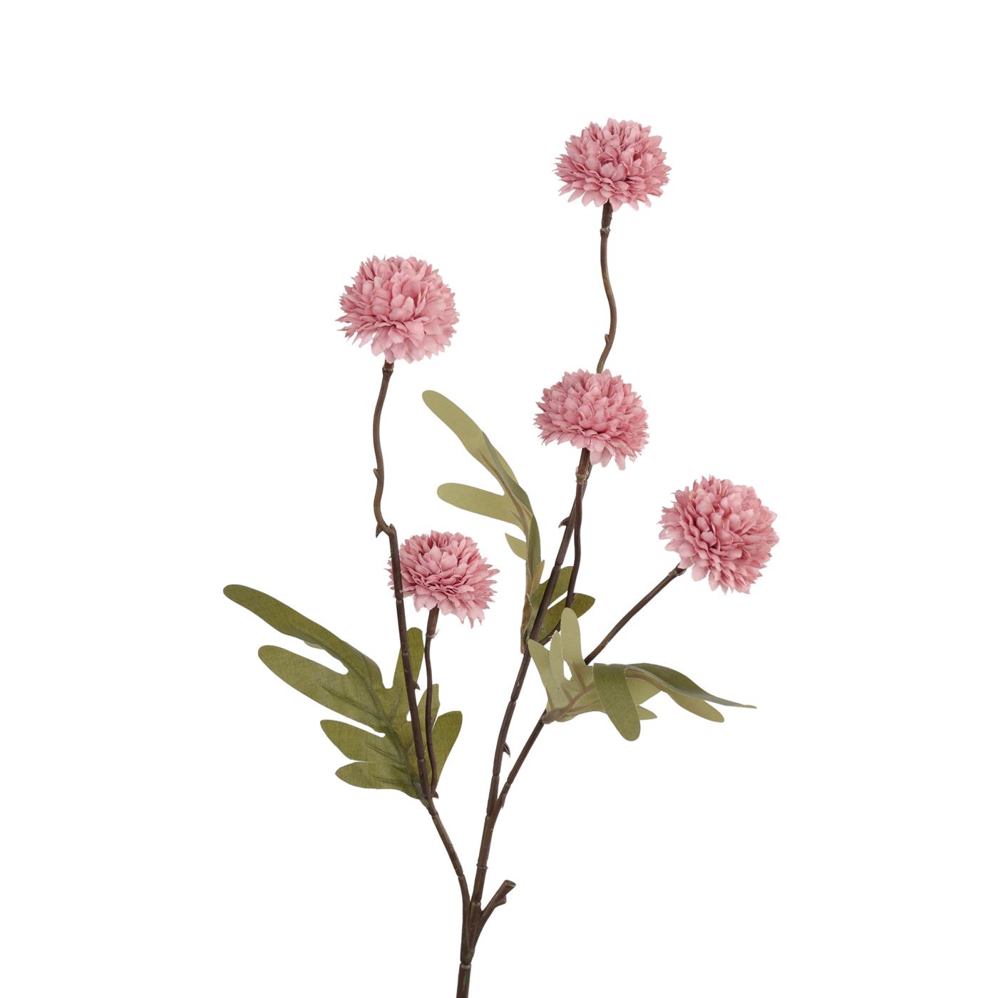 Kunstbloem Pompom 52cm authum old pink