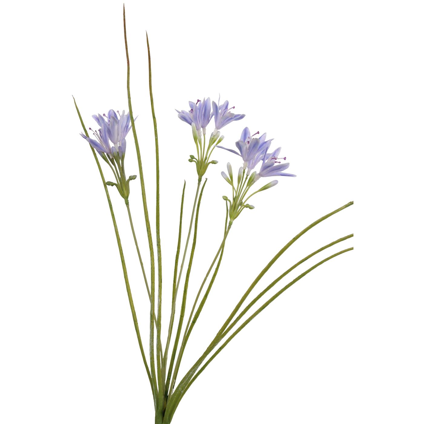 Kunstgras met bloemen blauw 75cm