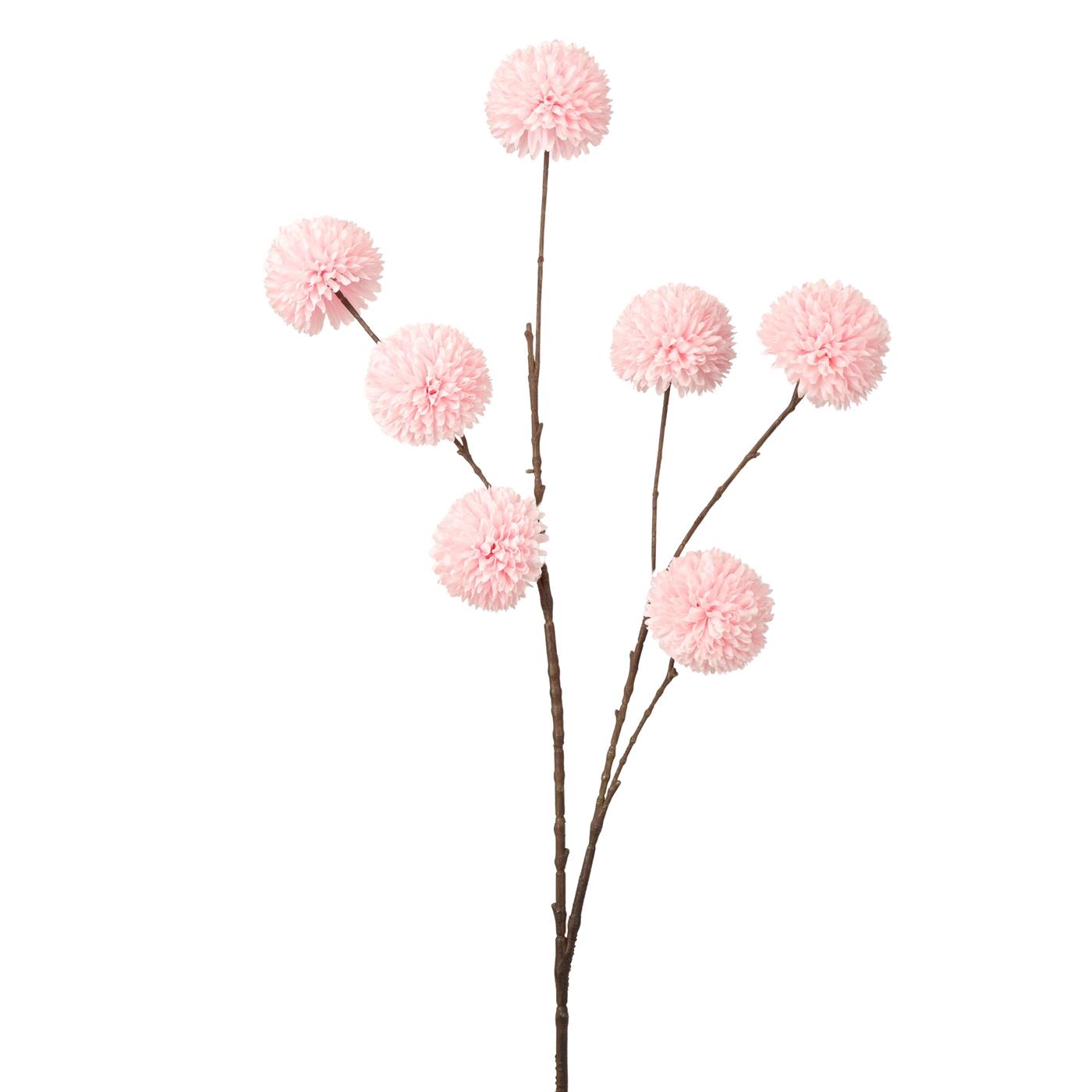 Kunstbloem Pompom 98cm zacht rose