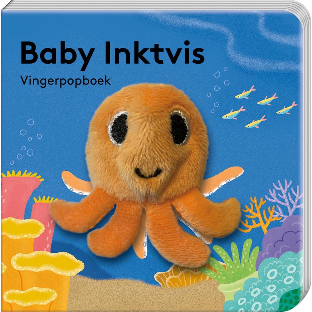 Vingerpopboekje Waterdier Baby Inktvis