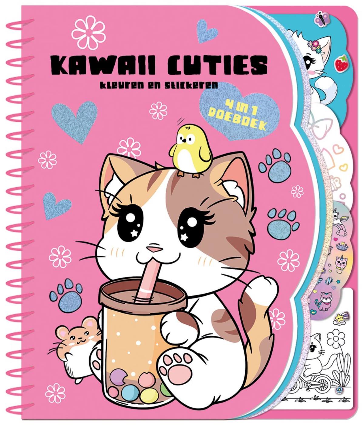 4-in-1 Doekboek - kawaii cuties