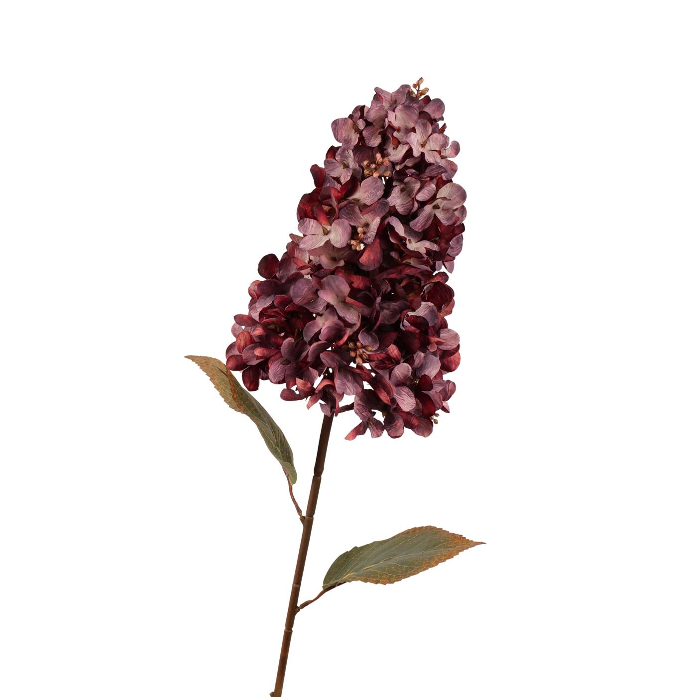 Kunstbloem Hortensia 82cm bordeaux