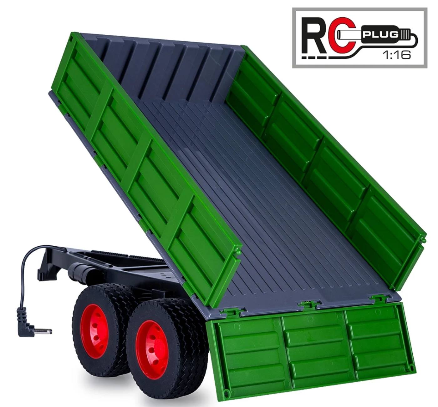 Jamara Kieper aanhangwagen donker groen voor remote control tractor 1:16 33,5x15,2x12,5cm