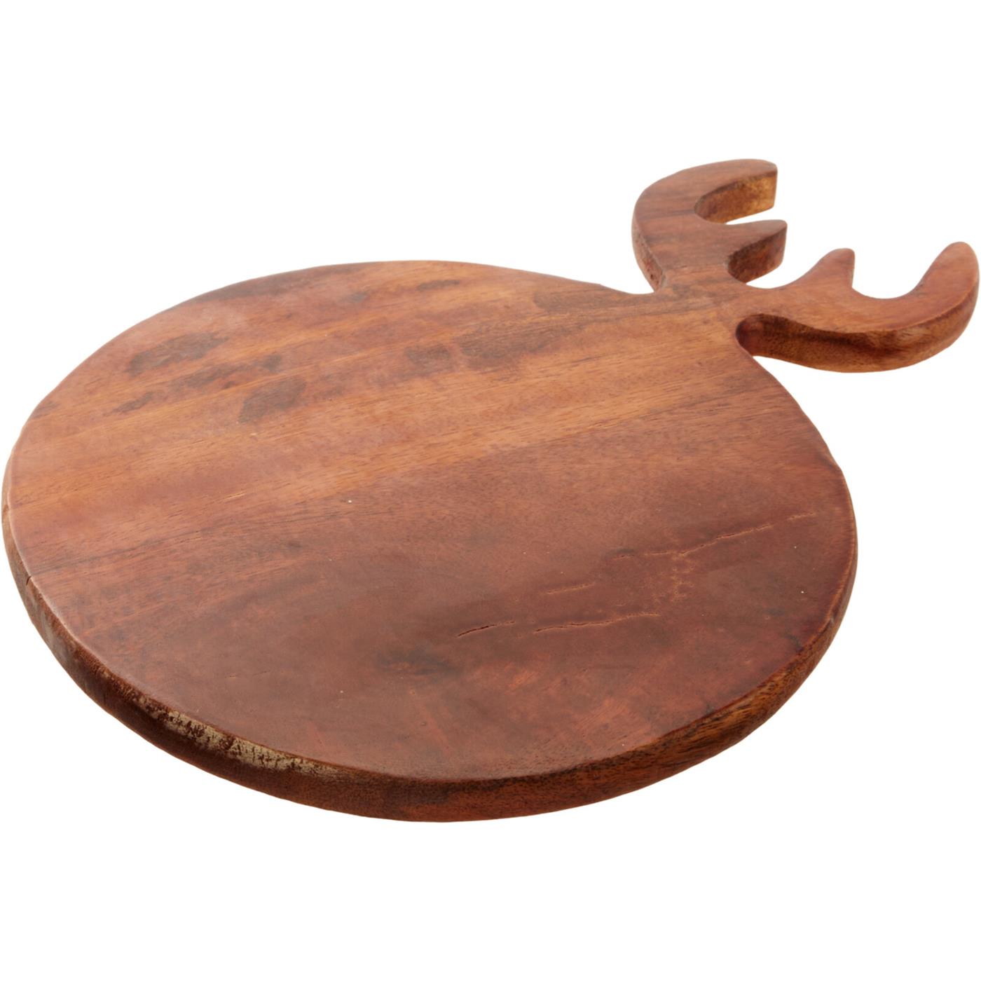 Serveerplank hout met gewei Ø30cm