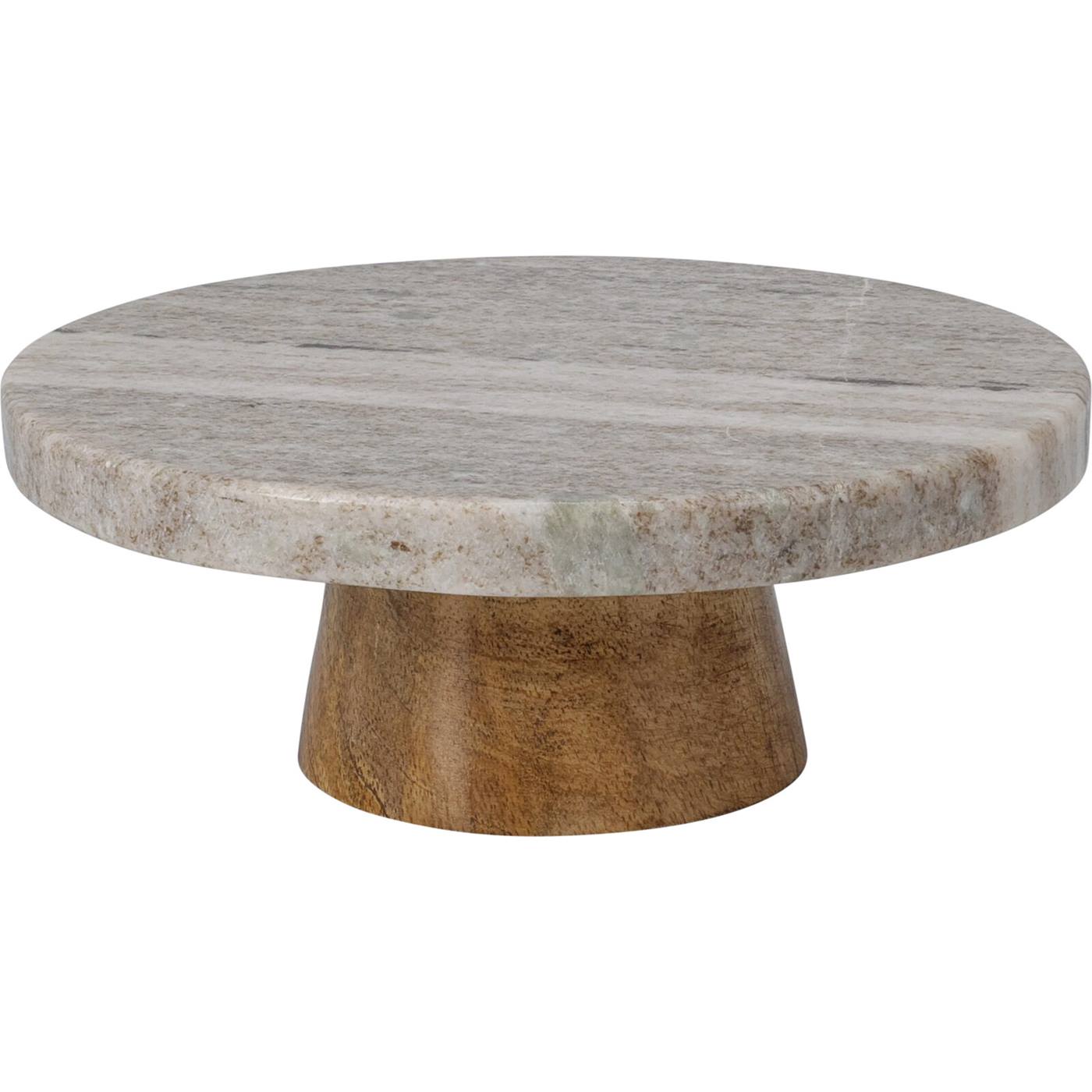 Taartplateau marmer Ø15cm zand