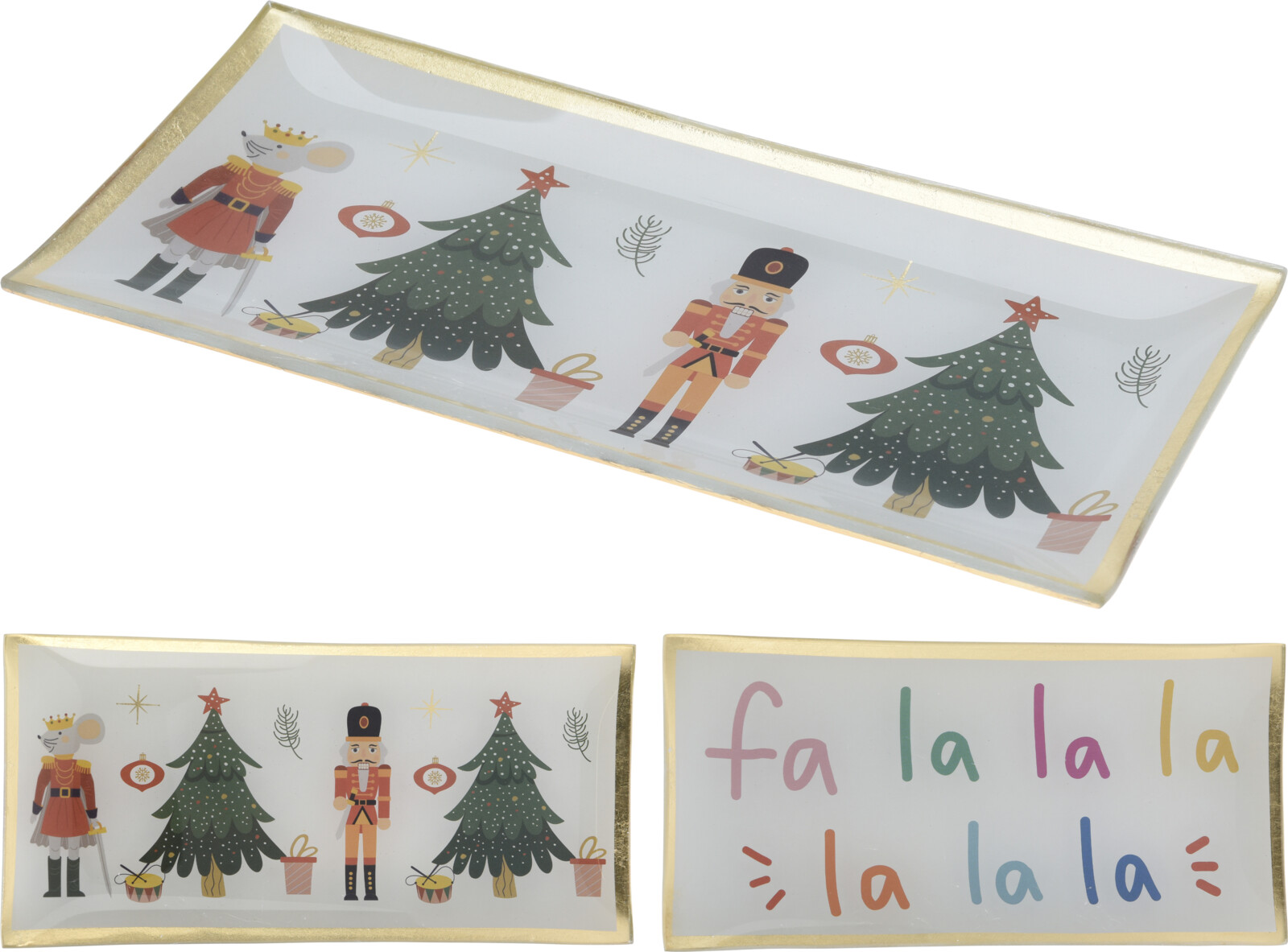 Bordje kerst glas 10x21cm met  tekst