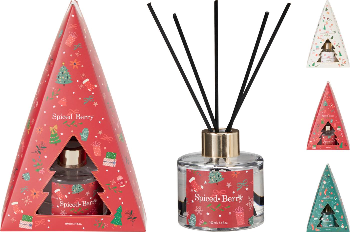 Geurverspreider 100ml 3ass kerst