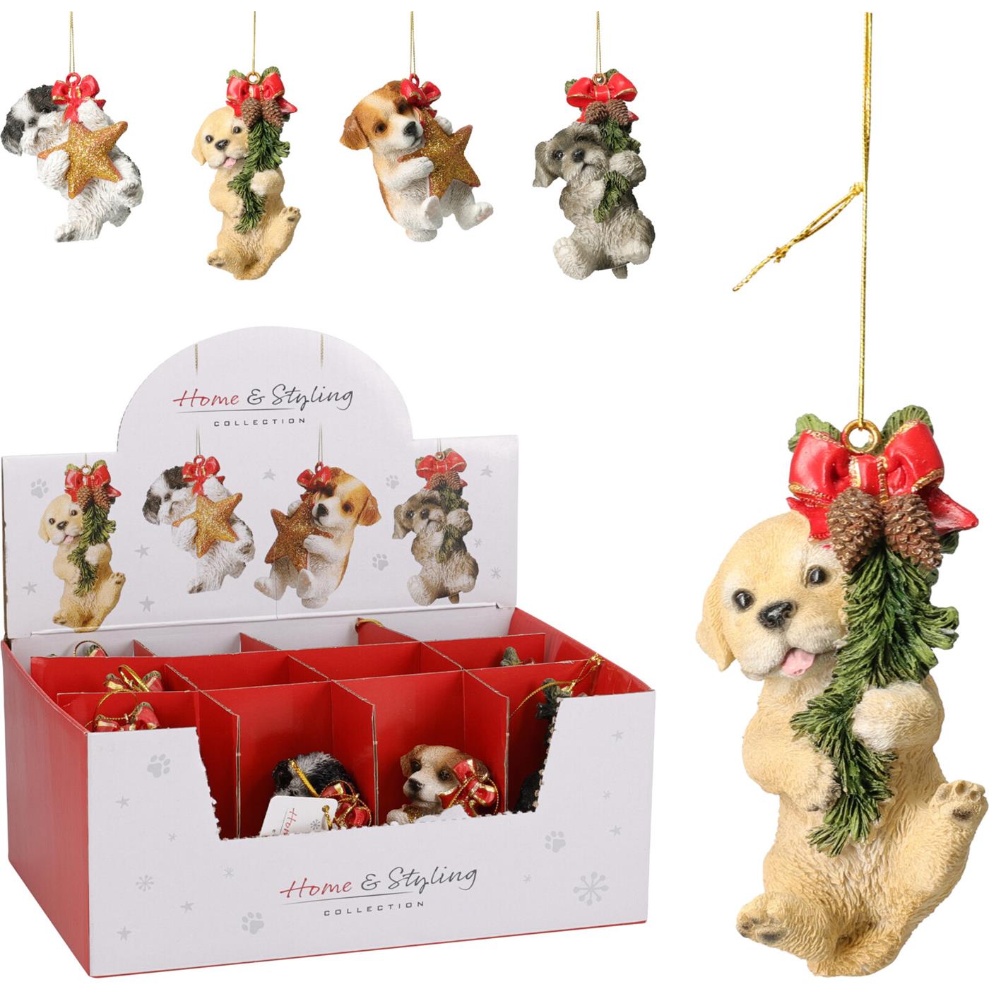 Home & Styling Hond kersthanger 8,5cm