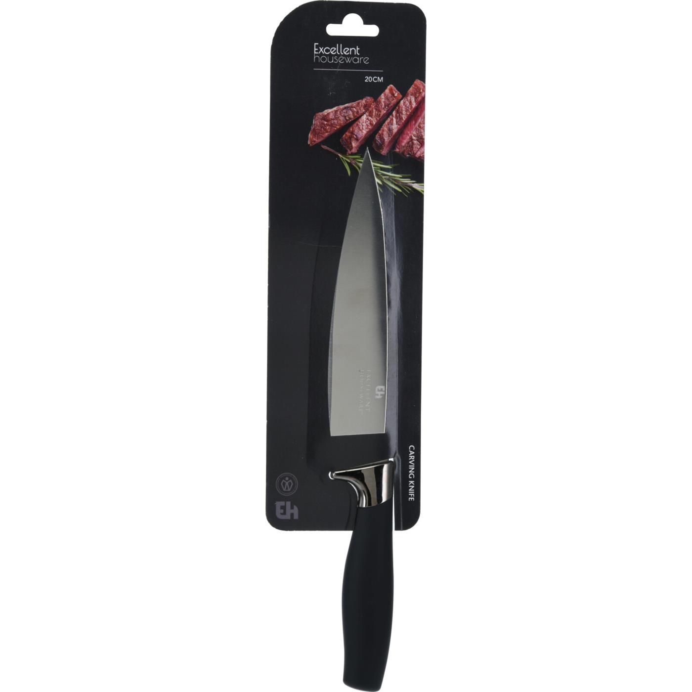 Vleesmes zwart handvat 33cm