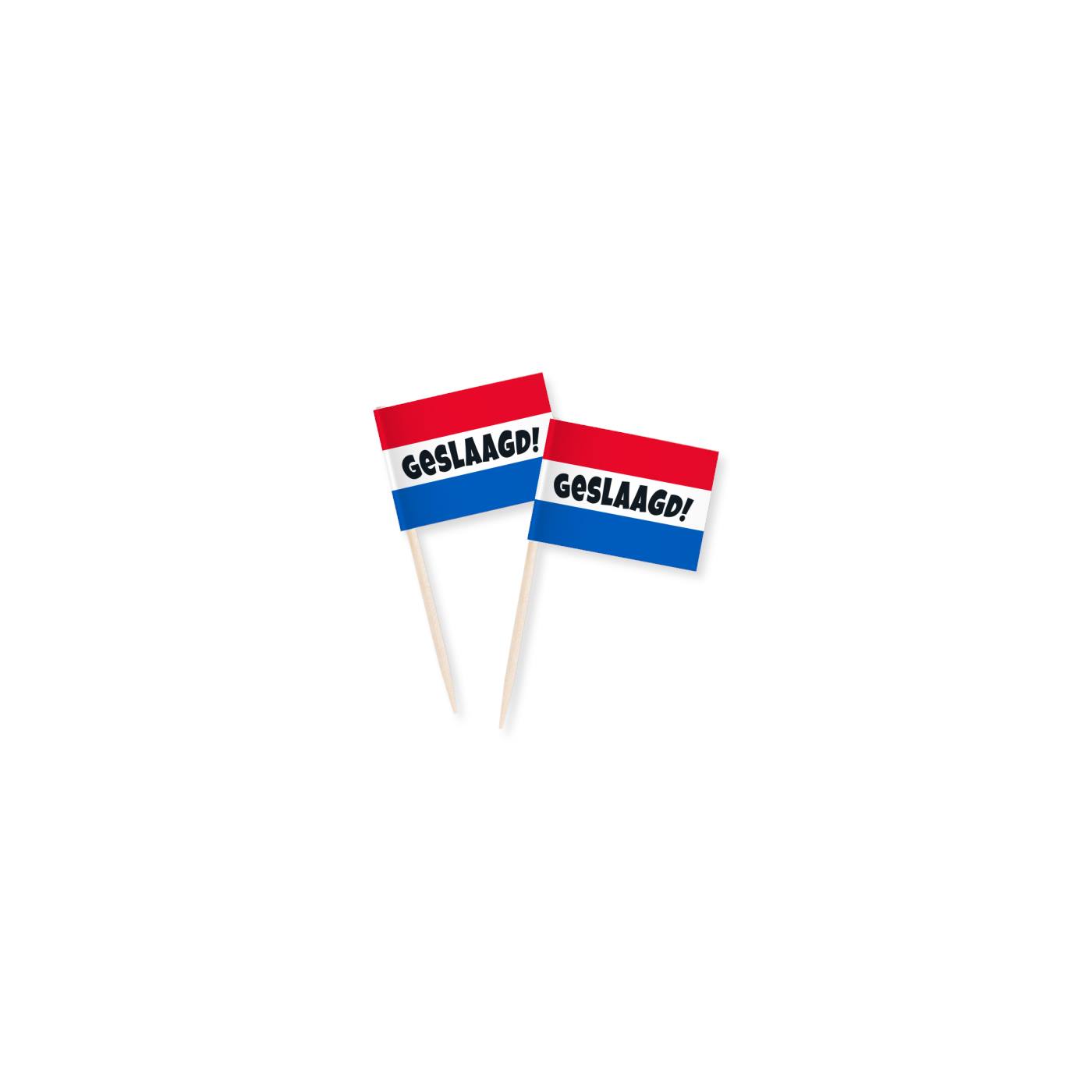 Cocktail picks Geslaagd rood/wit/blauw