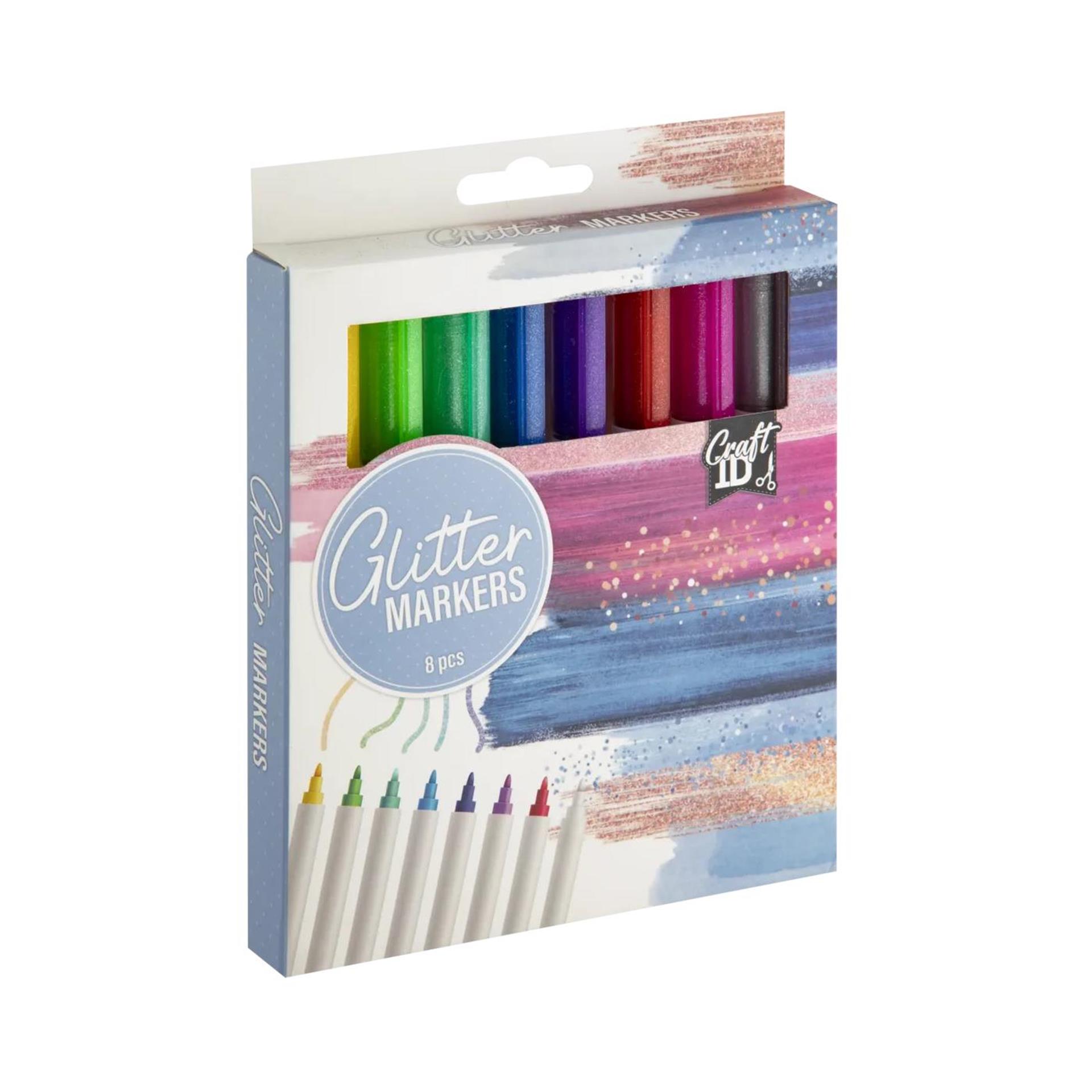 Craft Sensations Glitter markers - 8st.