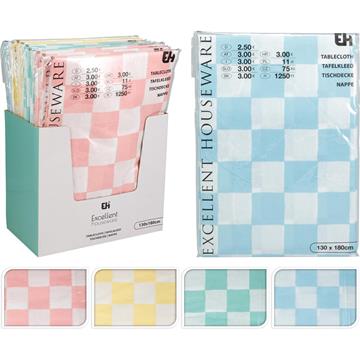 Tafelkleed flanel 130x180cm ruit