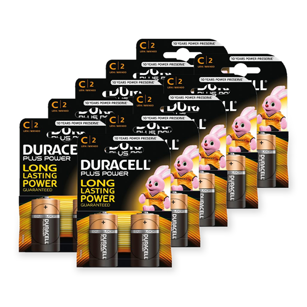 Duracell Plus batterij R14 C doos a 10