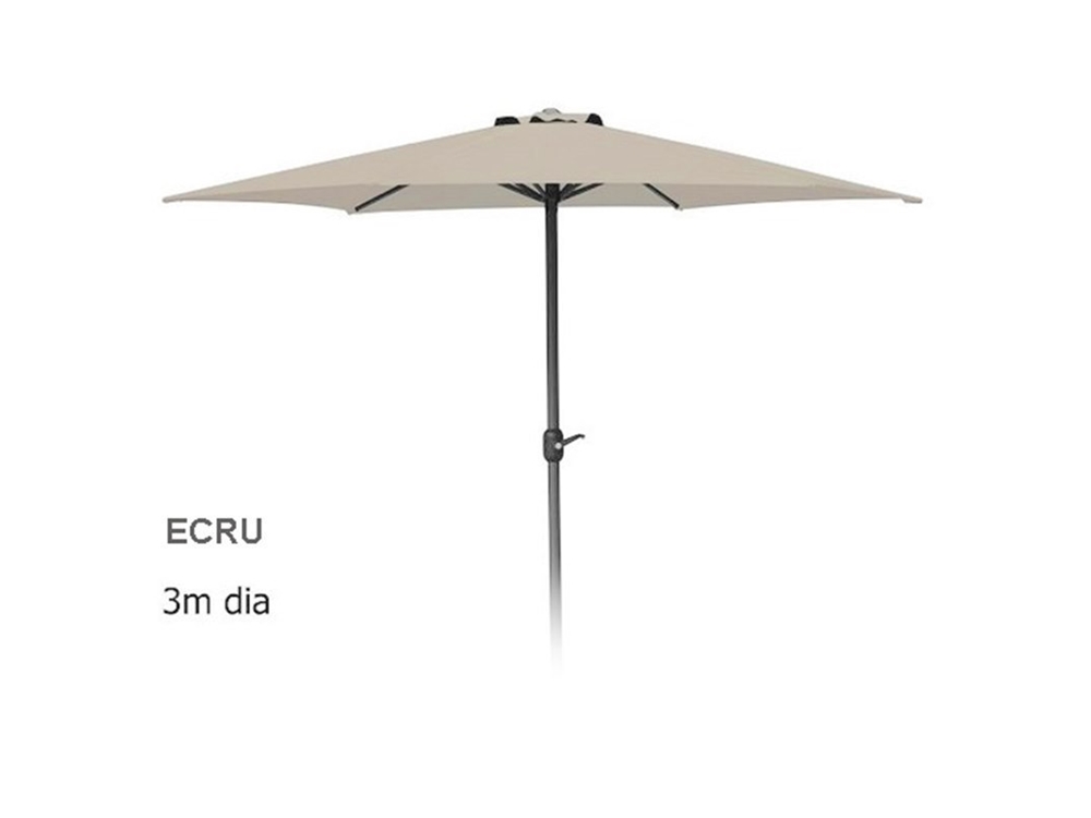 Parasol 3 meter met draaimech Ecru