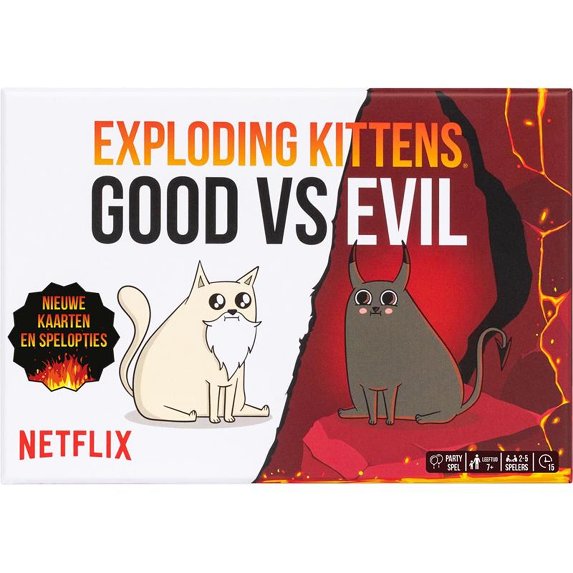 Exploding Kittens good vs evil kaartspel