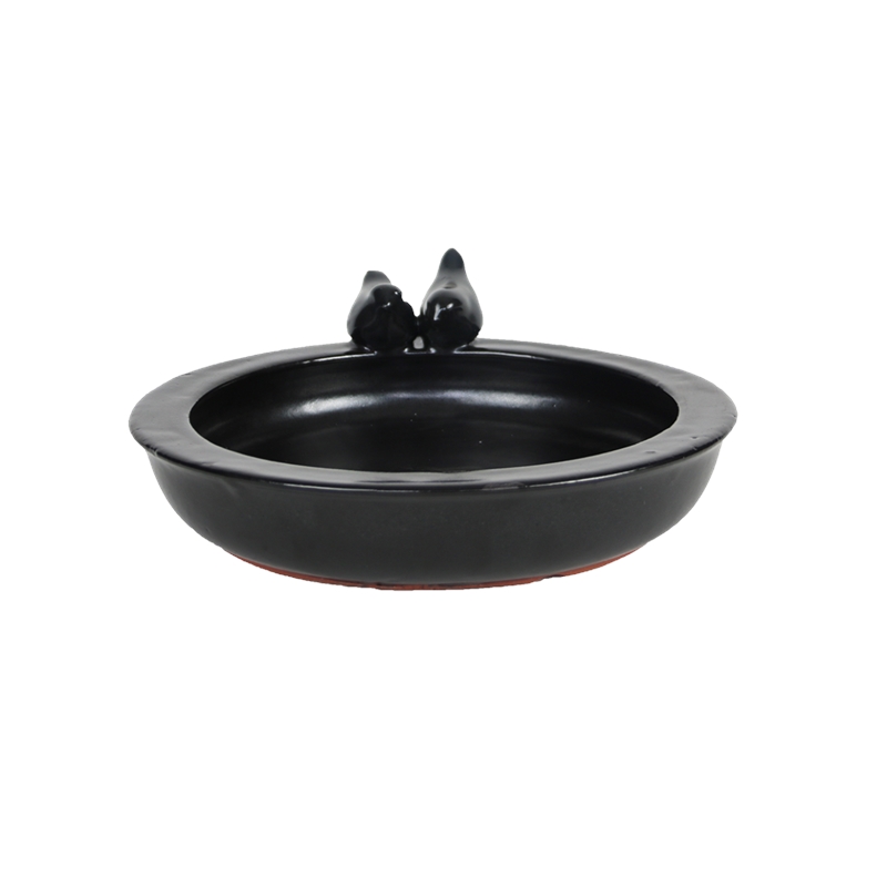 Esschert Design Vogelbad keramiek grijs