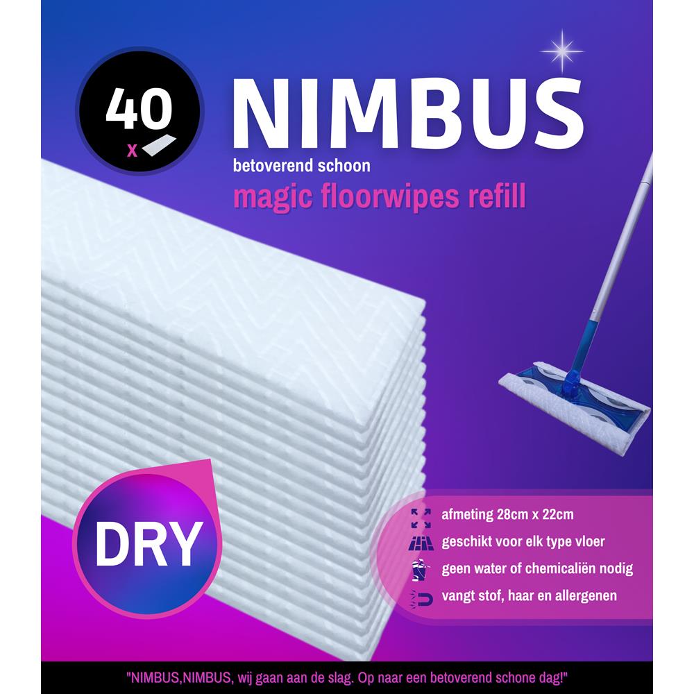 Magic floorwipes navulling 28x22cm 40st.