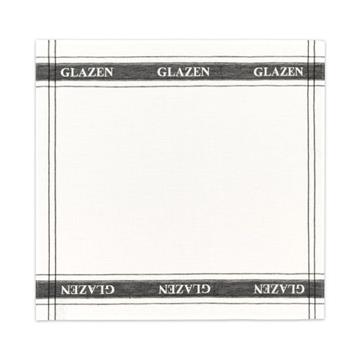 DDDDD Theedoek glazen zwart/wit 6 stuks