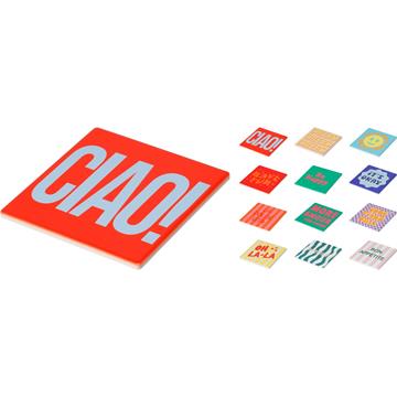 Onderzetter dolomiet met tekst 9x9cm