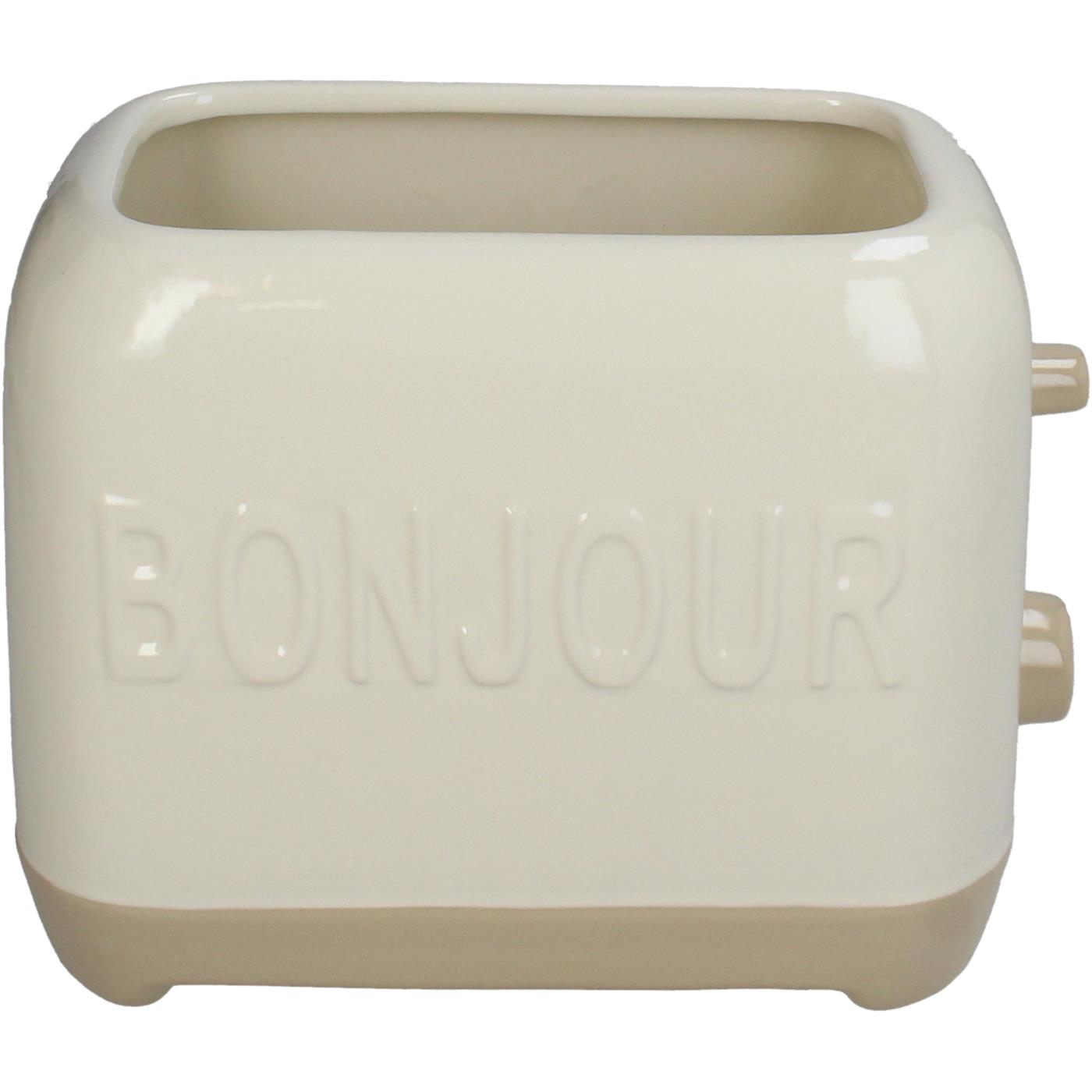 Bloempot Toaster aardewerk 22.6x13x17cm